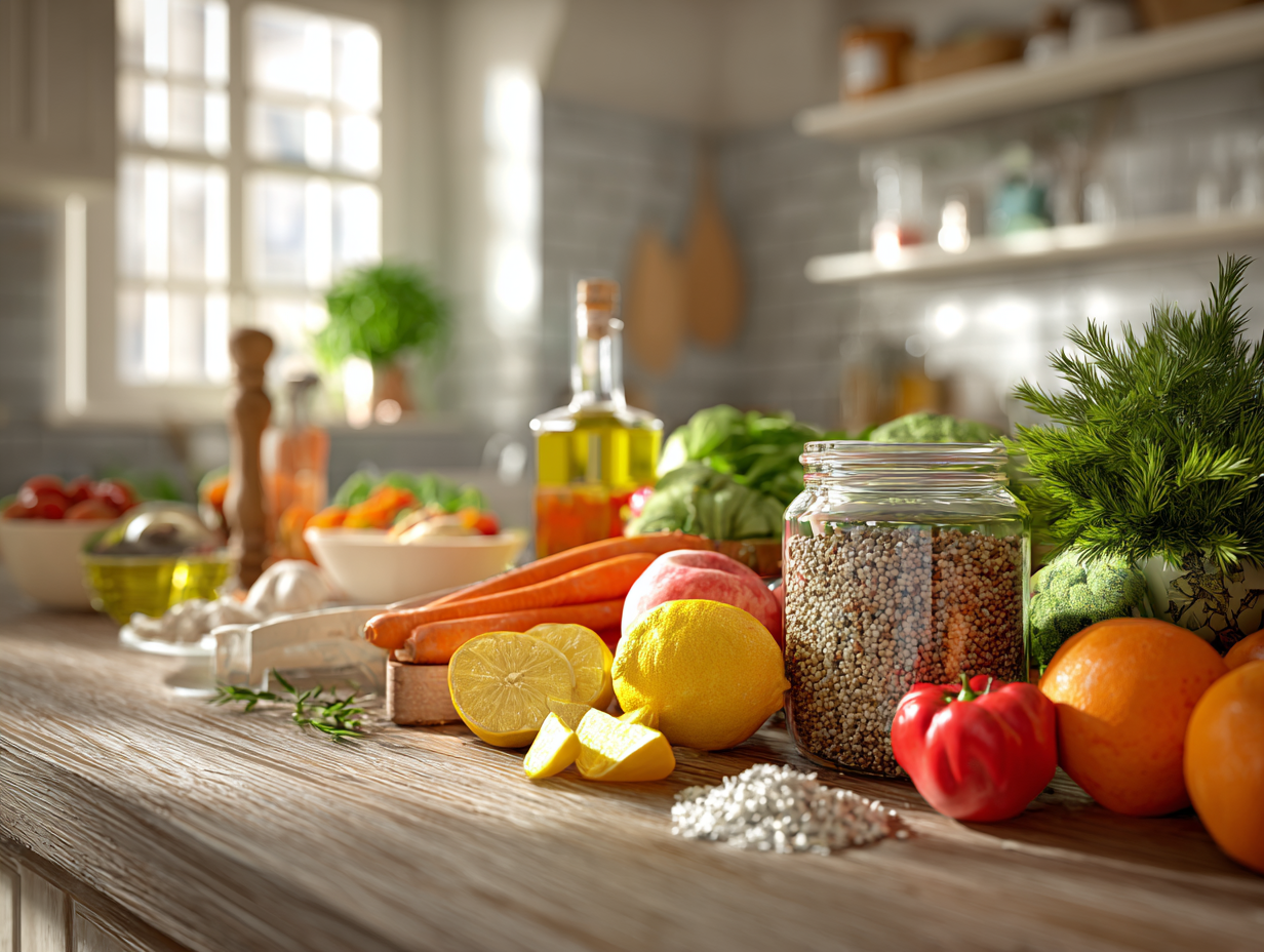 Familie pregătind mese sănătoase împreună